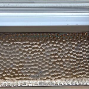 Rectangular Textured Gold Candle or Jewelry Tray